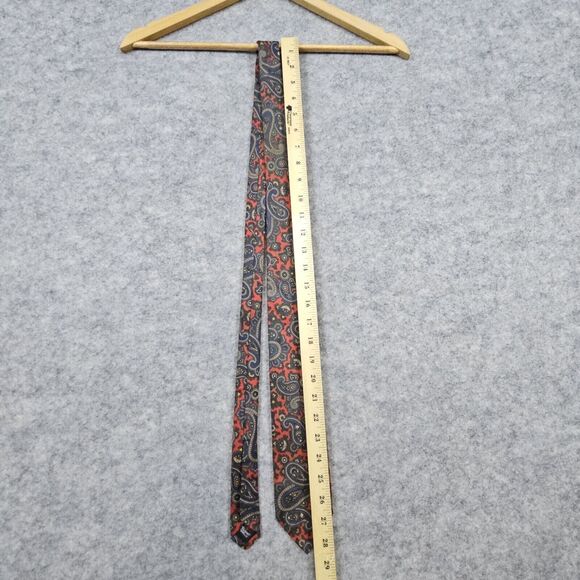 Robert Talbott Jarrod's Necktie Red & Blue Paisley Silk Hand Sewn & Printed 3x57 - Picture 7 of 9